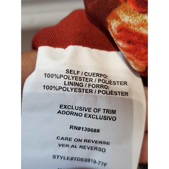 Altar’d State Red Floral Lace Up Boho Bell Sleeve V Neck Knee Length Dress Small - Picture 11 of 14